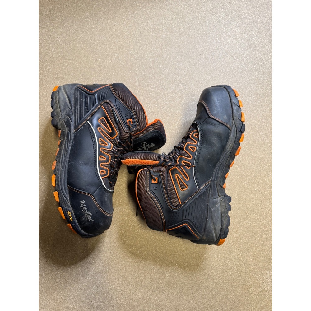 RefrigiWear Mens Waterproof Leather Work Boots Black Orange polar force 9.5 $250